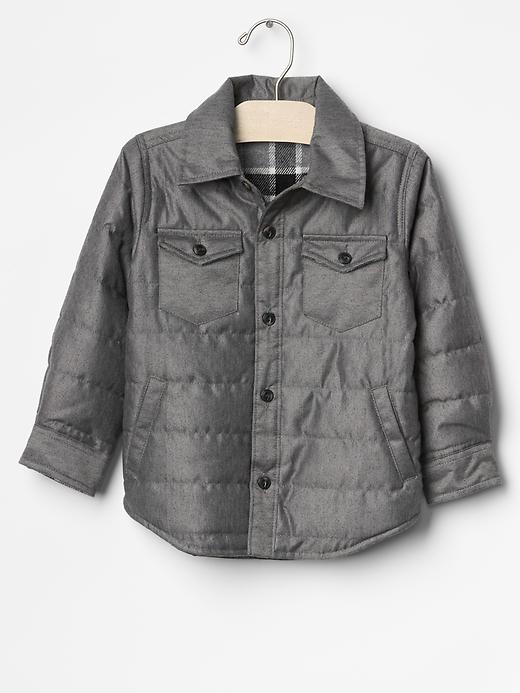 Quilted shirt jacket Gap