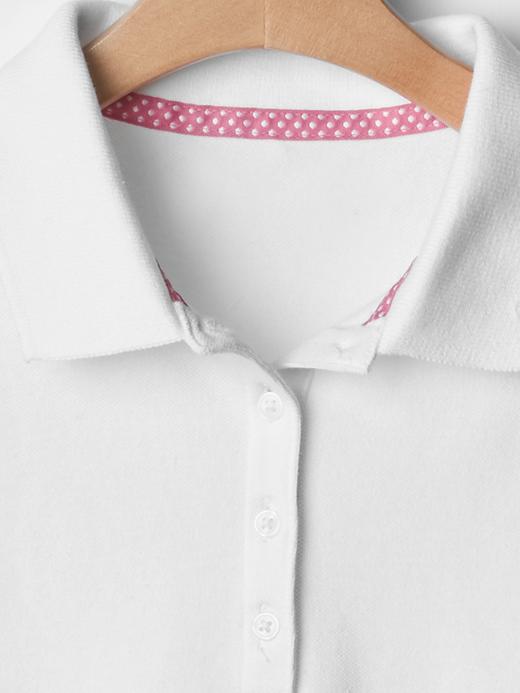 2 of 8 showing, with the color white of product Solid pique polo