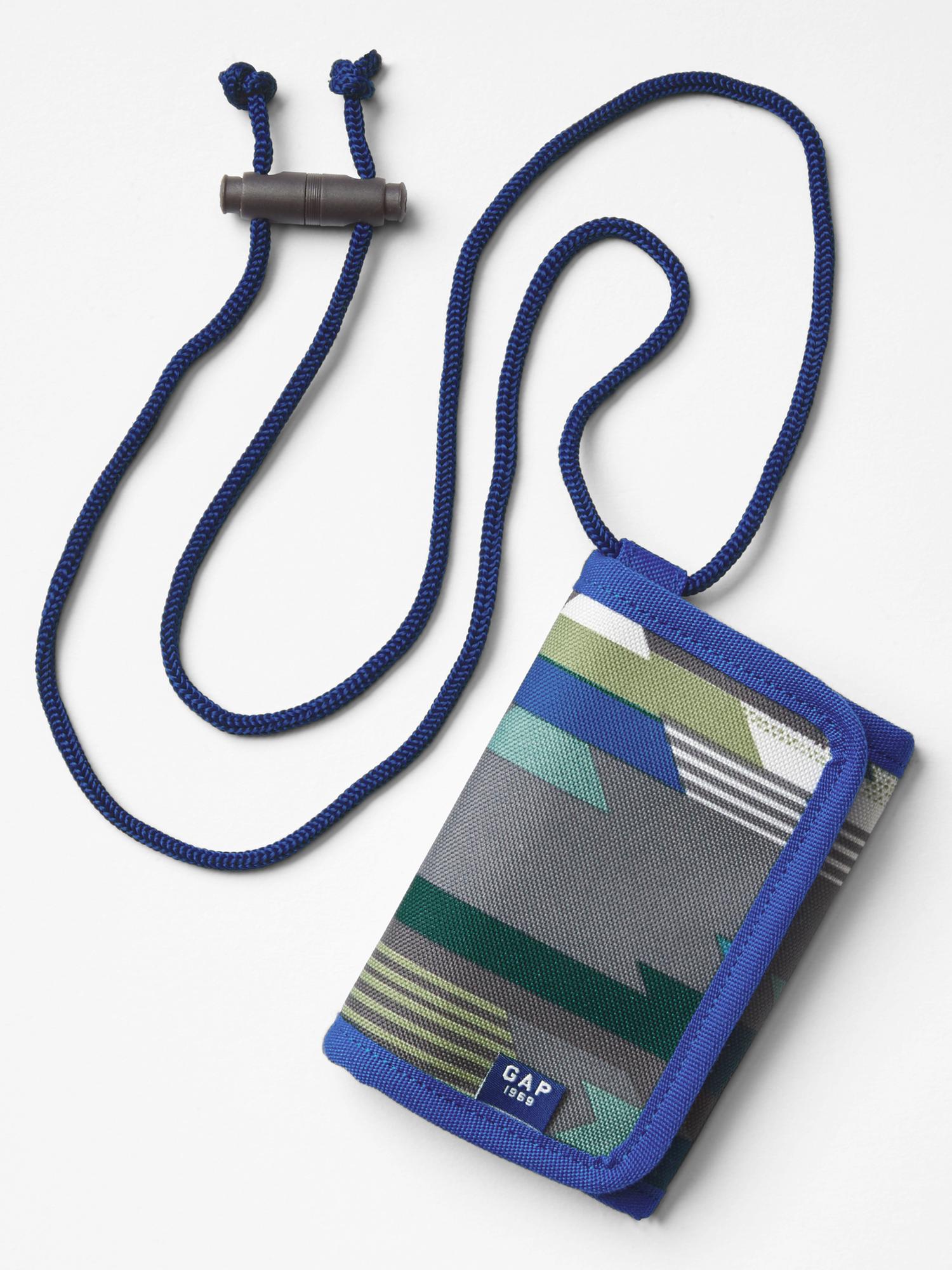 Tri-fold print string wallet | Gap