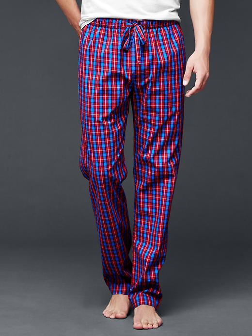 1 of 8 showing, with the color garnet of product Tartan PJ pant