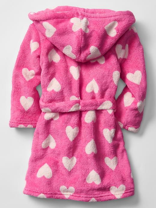 View large product image 2 of 2. Fleece heart sleep robe