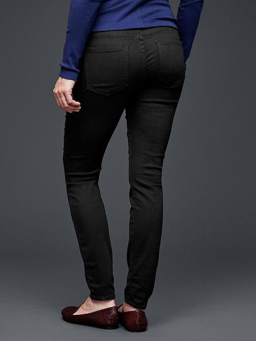 2 of 8 showing, with the color matte black of product STRETCH 1969 full panel true skinny jeans