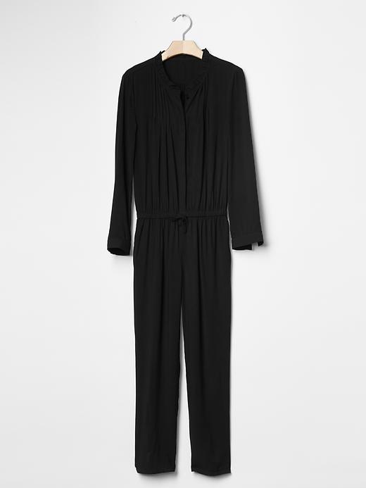 Pintuck solid jumpsuit Gap