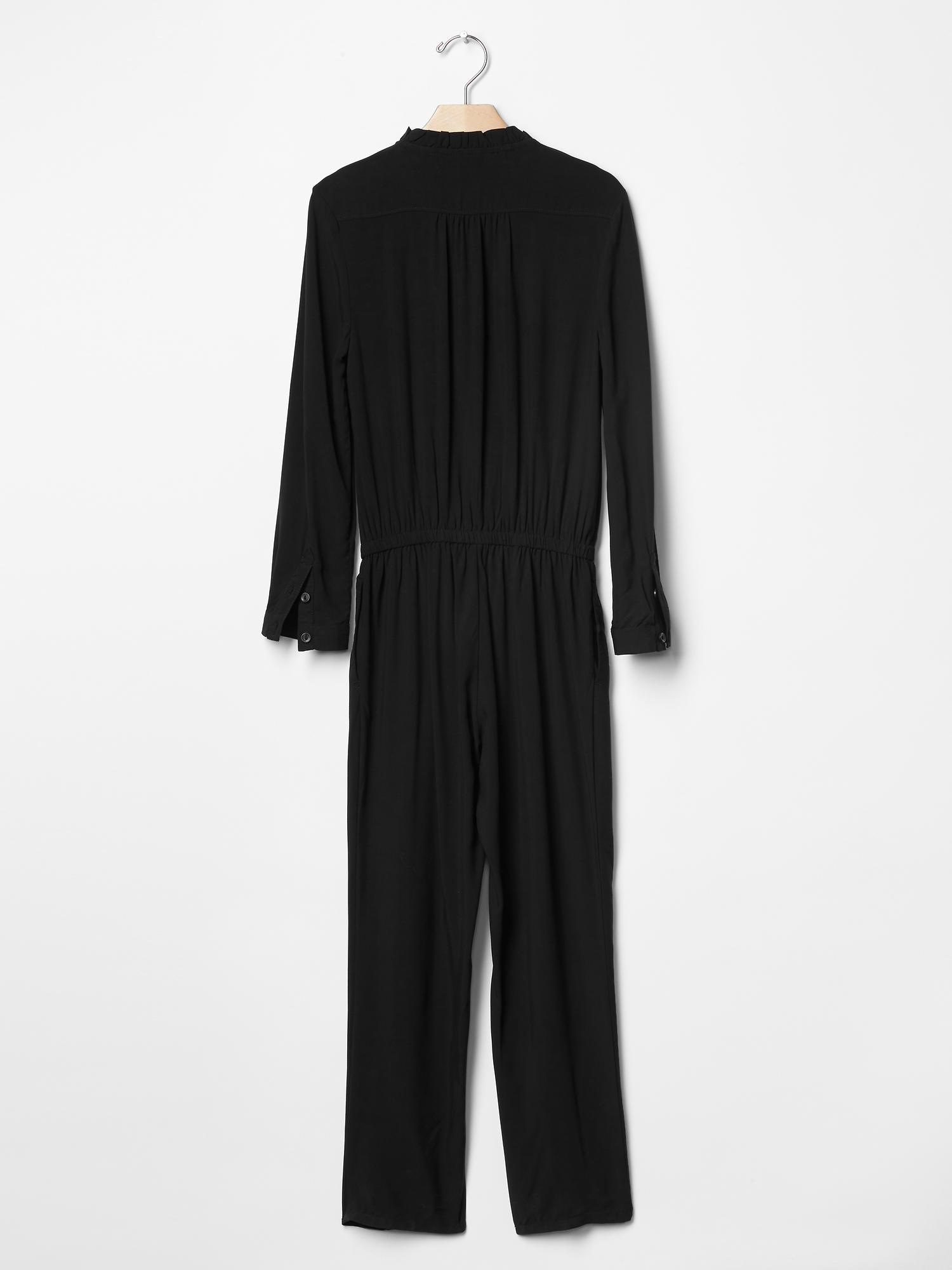 Pintuck solid jumpsuit Gap