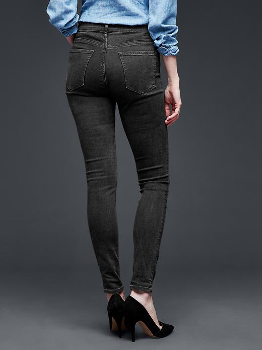 2 of 8 showing, with the color washed black of product 1969 destructed resolution true skinny high-rise jeans