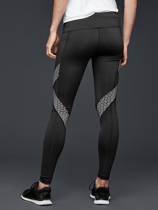 2 of 8 showing, with the color true black of product GapFit gFast reflective leggings