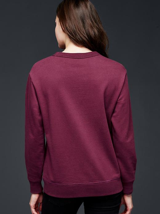2 of 8 showing, with the color ruby wine of product Plaid logo sweatshirt