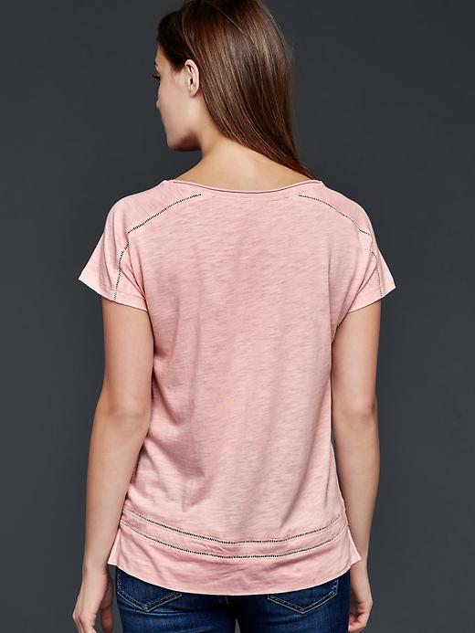 2 of 8 showing, with the color pink standard of product Inset-trim muscle top