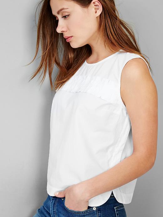 Image number 3 showing, Poplin sleeveless top