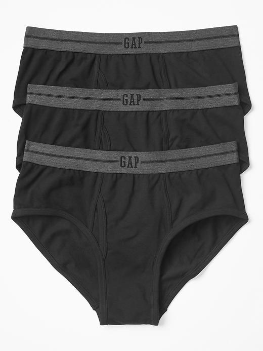 1 of 8 showing, with the color true black of product Basic briefs (3-pack)