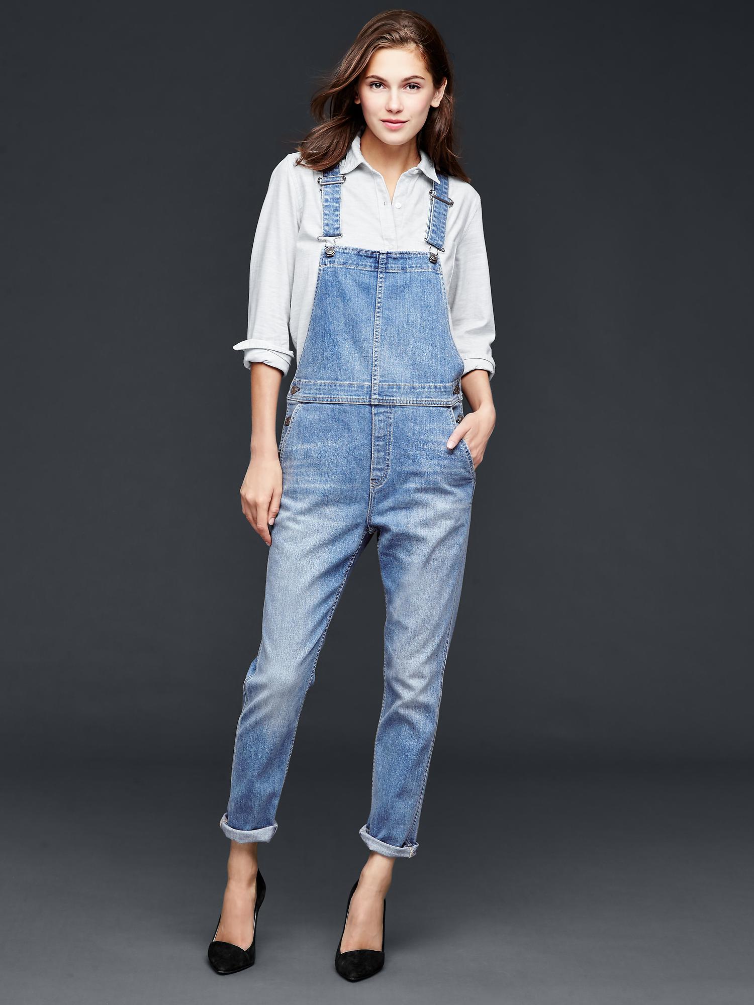 Женские комбинезоны Gap 1969 denim cross-back overalls