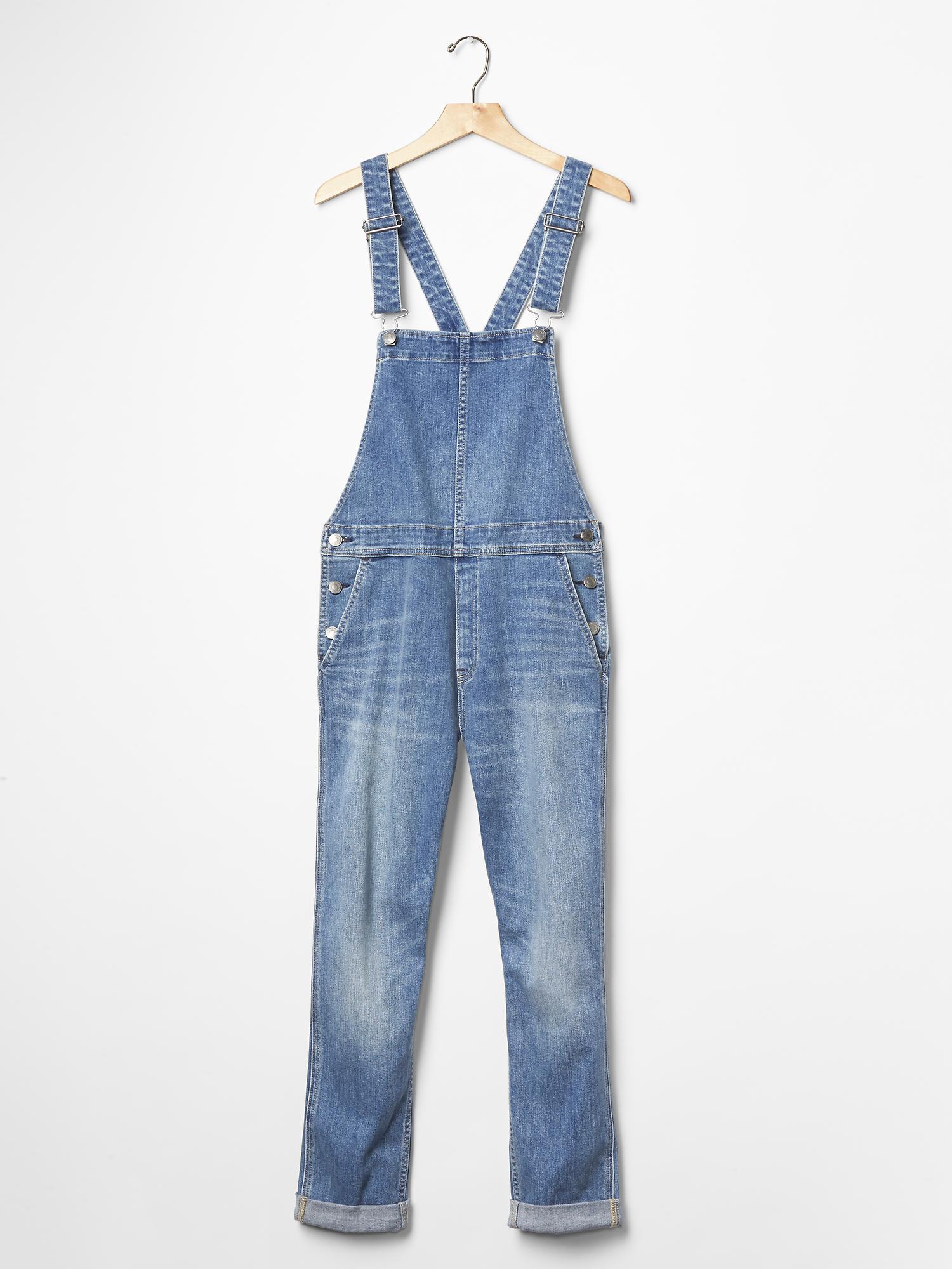 Женские комбинезоны Gap 1969 denim cross-back overalls — фото 4