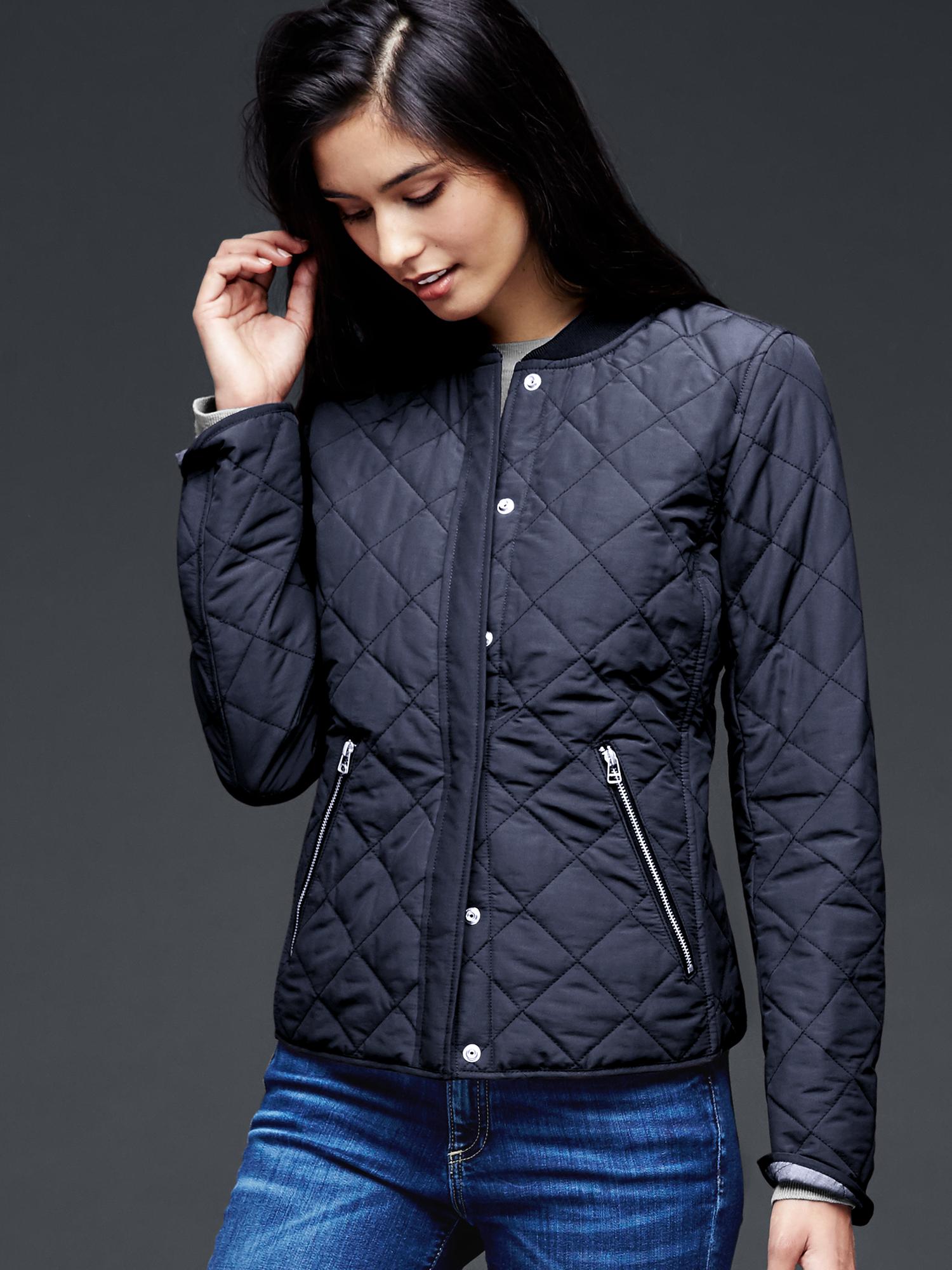 Quilted cheap jacket gap