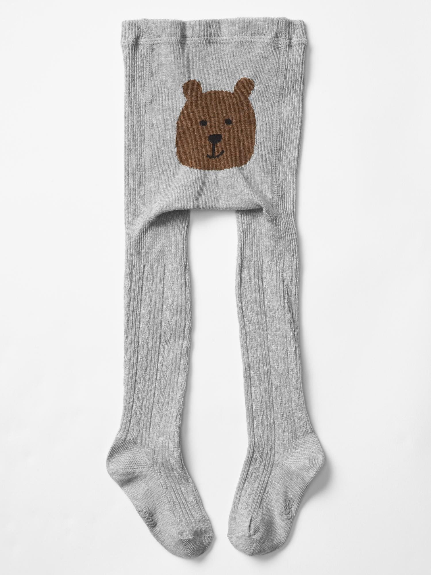 Cable knit bear tights Gap