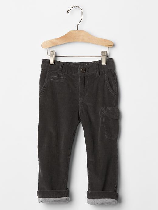 1 of 8 showing, with the color granite grey cord of product Jersey-lined cargo cords