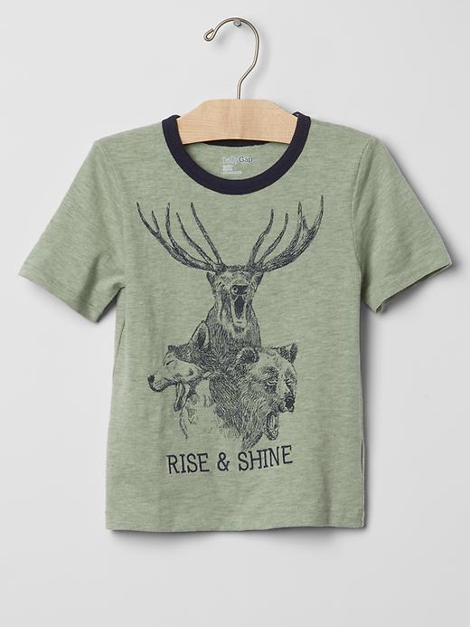 Embroidered graphic ringer tee Gap