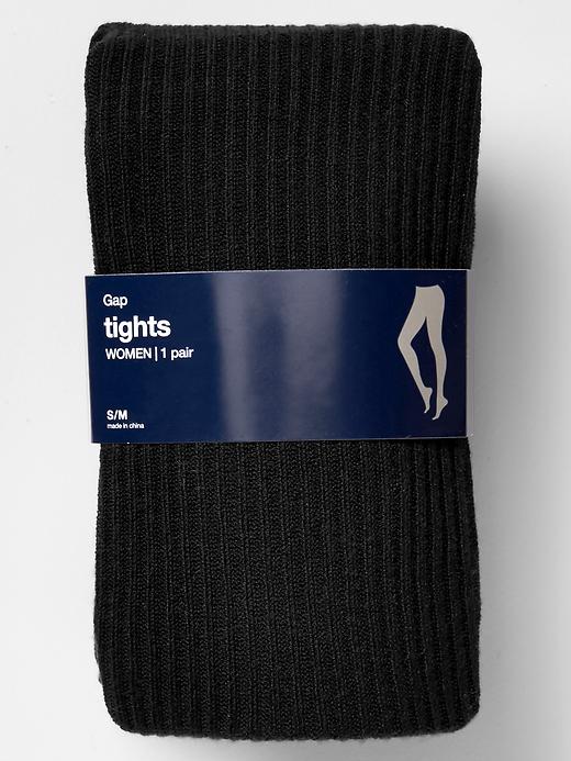 1 of 8 showing, with the color true black of product Ribbed tights