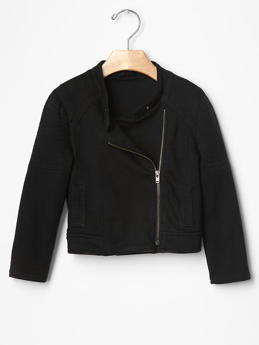View large product image 1 of 3. Knit moto jacket