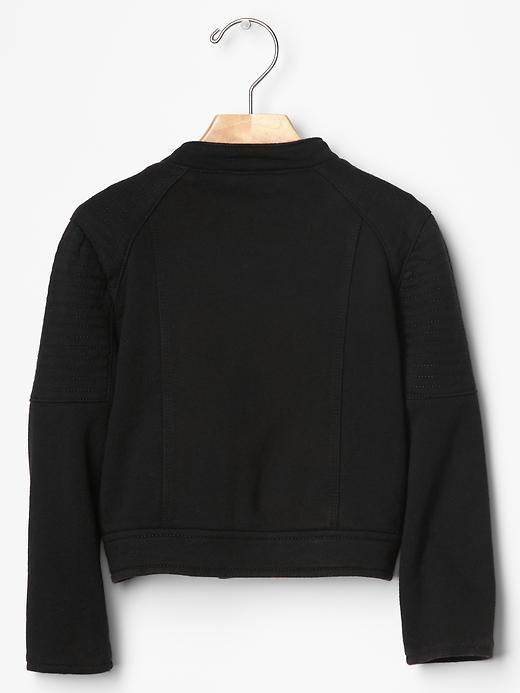 View large product image 2 of 3. Knit moto jacket