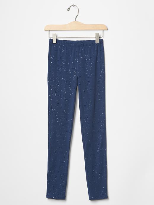 Image number 1 showing, Kids Sparkle Leggings in Stretch Jersey
