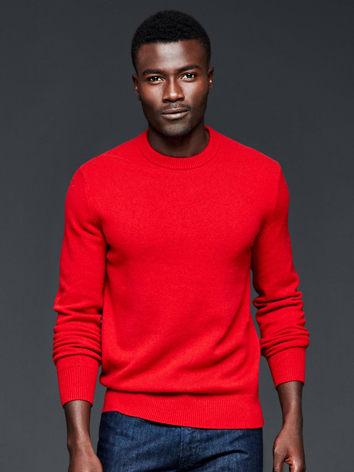 Lambswool crew sweater Gap
