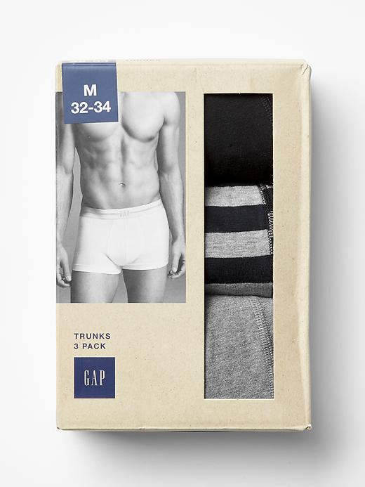 2 of 8 showing, with the color navy heather of product Mixed stretch trunks (3-pack)