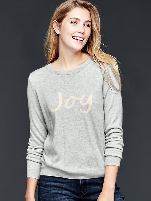 Intarsia word pullover Gap