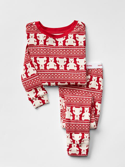 1 of 8 showing, with the color holly berry of product Brannan bear print sleep set