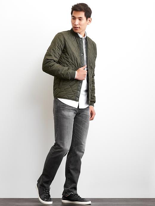 2 of 8 showing, with the color forbidden forest of product PrimaLoft® quilted bomber