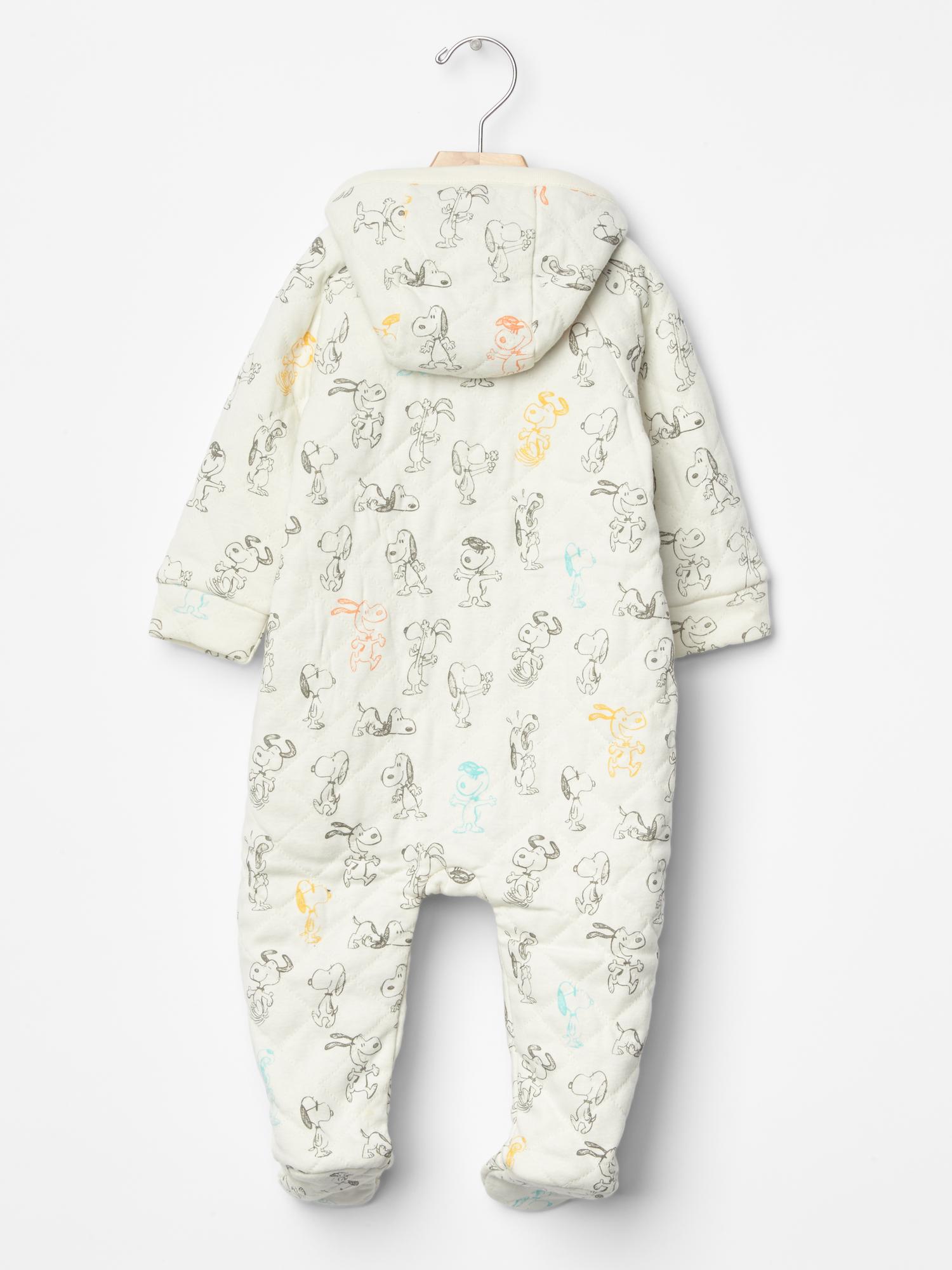 babyGap + Peanuts® quilt footed onepiece Gap