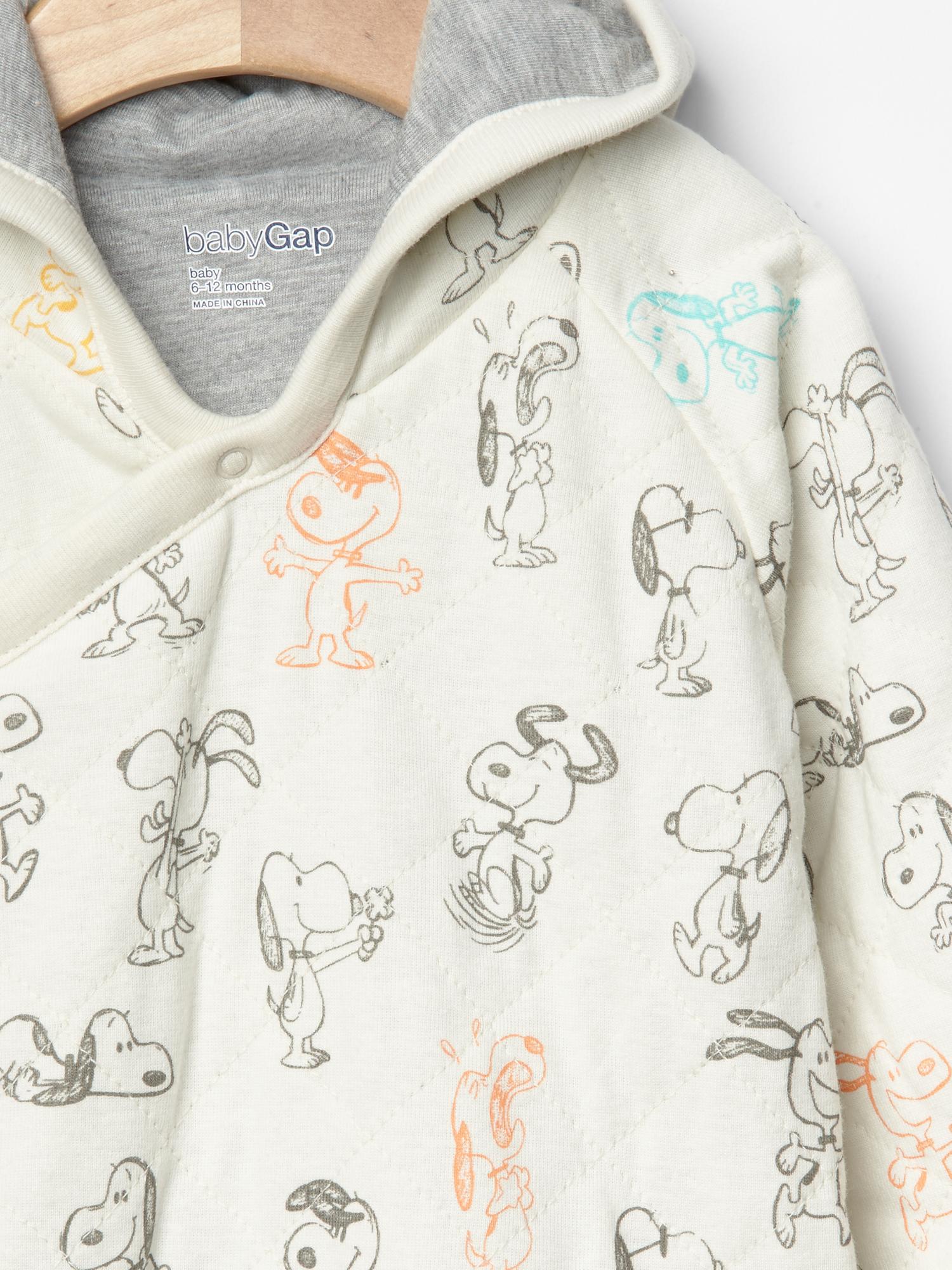 babyGap + Peanuts® quilt footed onepiece Gap