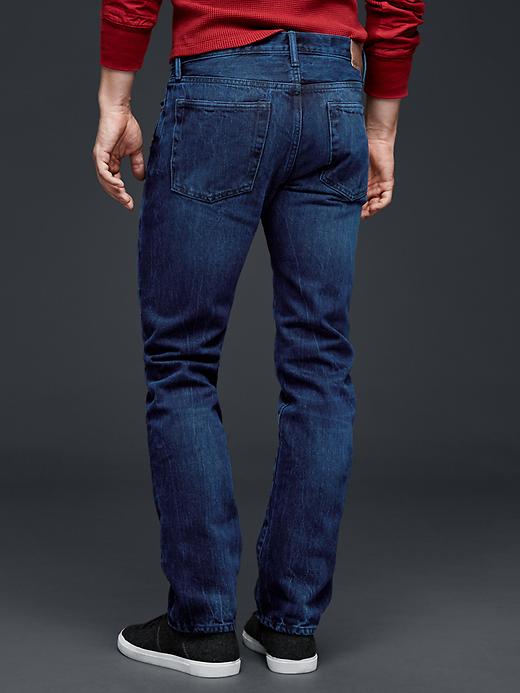 Image number 2 showing, 1969 straight fit jeans (dark blue black wash)