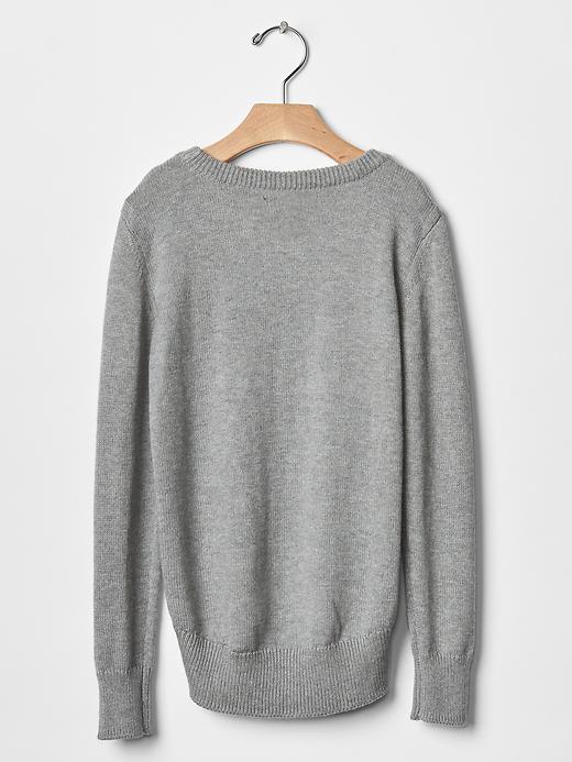 2 of 8 showing, with the color grey heather of product Royal bark embellished sweater