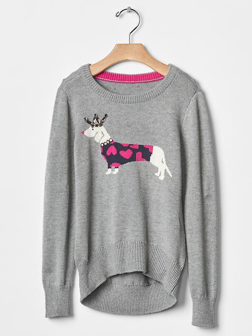 1 of 8 showing, with the color grey heather of product Royal bark embellished sweater