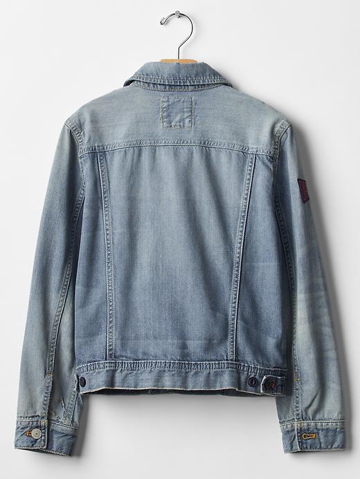 2 of 8 showing, with the color denim of product GapKids x ED customizable denim jacket