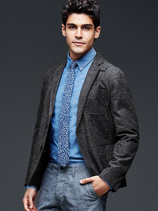 Image number 2 showing, Gap + GQ The Hill-Side herringbone tailored jacket