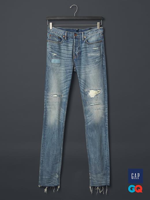 Gap + GQ NSF ripped & repaired jean | Gap