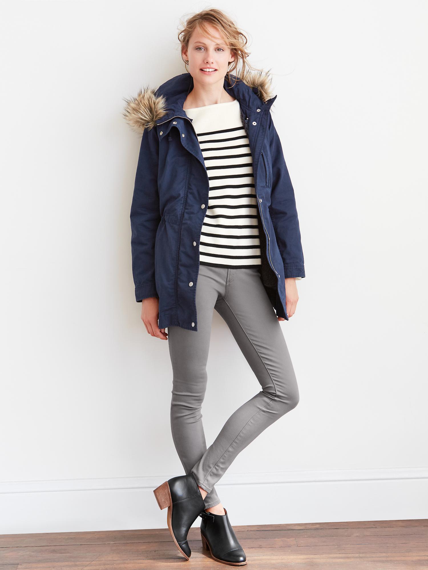 Sherpa lined parka | Gap