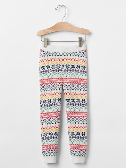 1 of 8 showing, with the color off white of product Fair isle sweater leggings