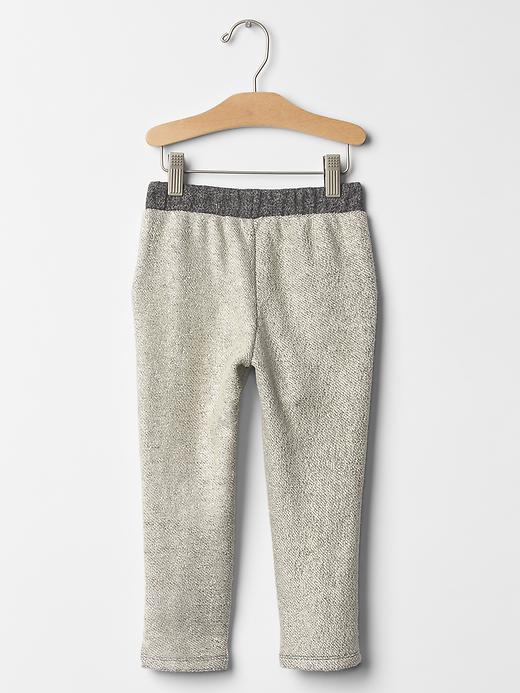 2 of 8 showing, with the color oatmeal gold foil of product Metallic loop pants
