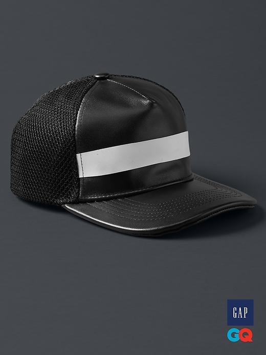 Gap + GQ STAMPD black leather hat | Gap
