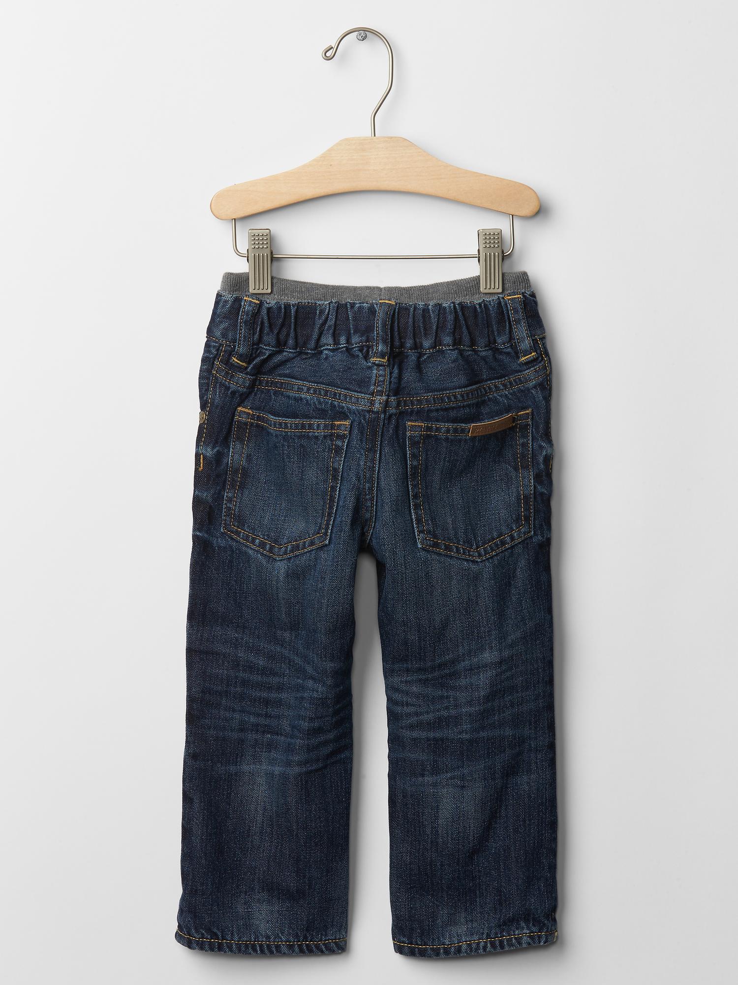 Baby gap fleece lined jeans discount