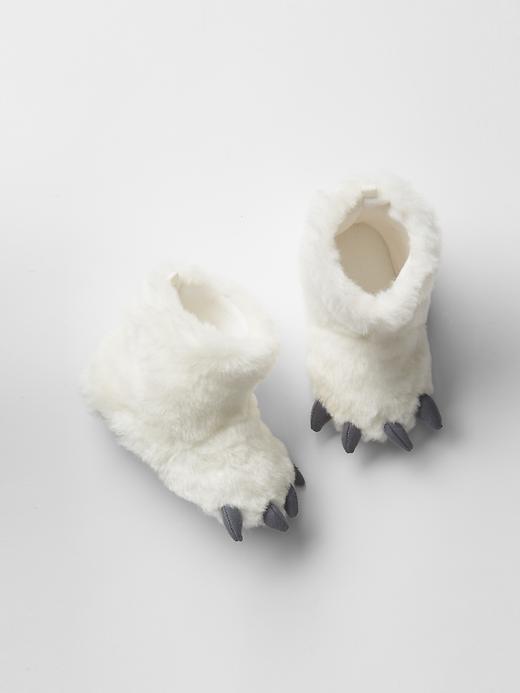 1 of 8 showing, with the color new off white of product Faux-fur bear bootie