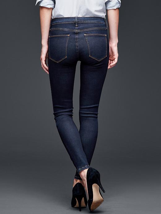 2 of 8 showing, with the color rinse of product Mid rise true skinny jeans