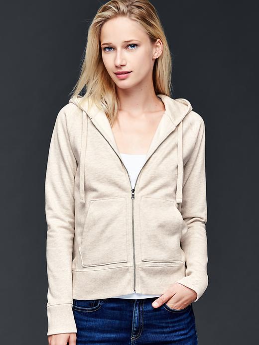 1 of 8 showing, with the color oatmeal of product Essential fleece hoodie