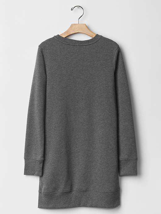 2 of 8 showing, with the color heather grey of product Embellished graphic sweatshirt dress