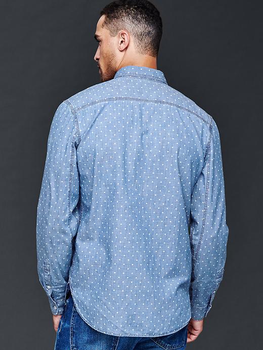 1969 rigid dot chambray shirt | Gap