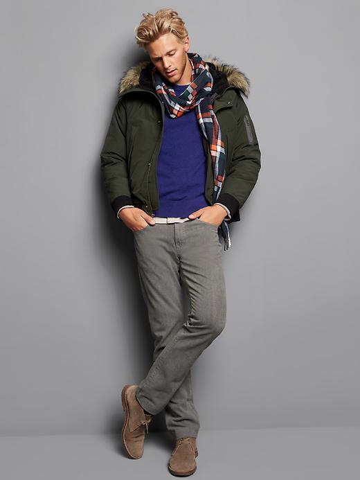 2 of 8 showing, with the color deep blue wave of product Lambswool crew sweater