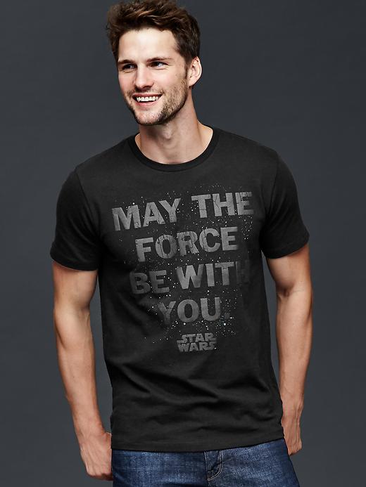 1 of 8 showing, with the color black of product Star Wars® the force t-shirt