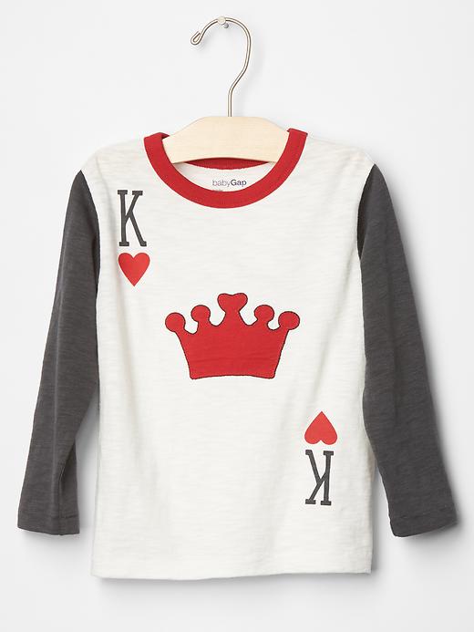 1 of 8 showing, with the color off white of product King of hearts tee
